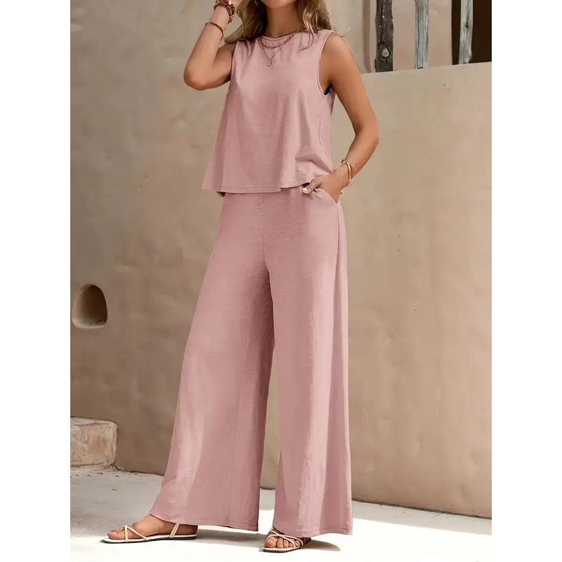 🔥Now 70% Off!New Arrivals 🔥Women’s Soft Sleeveless Casual 2 Piece Pant Set