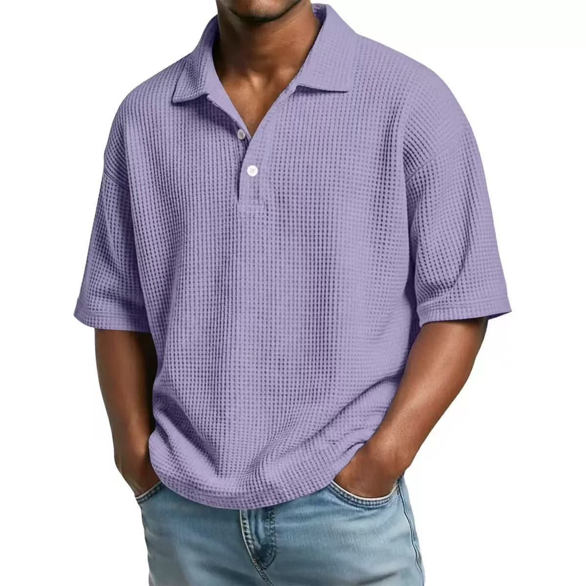 Classic Solid Polo, Breathable & Comfort Fit for Daily & Business