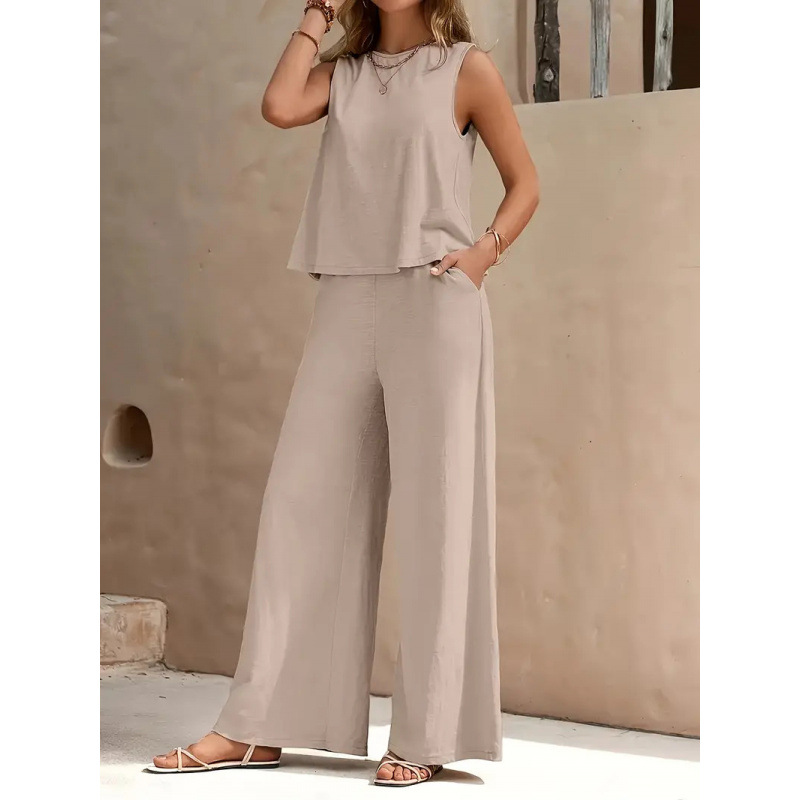 🔥Now 70% Off!New Arrivals 🔥Women’s Soft Sleeveless Casual 2 Piece Pant Set