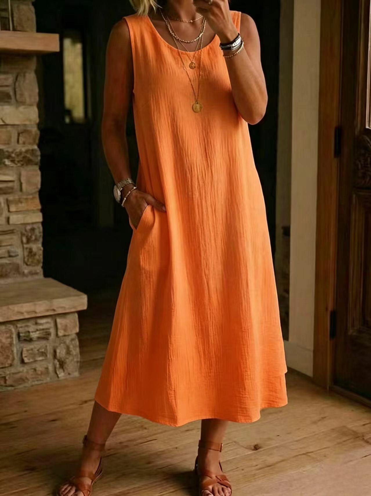 👗Women's multi-layered sleeveless summer dress☁️