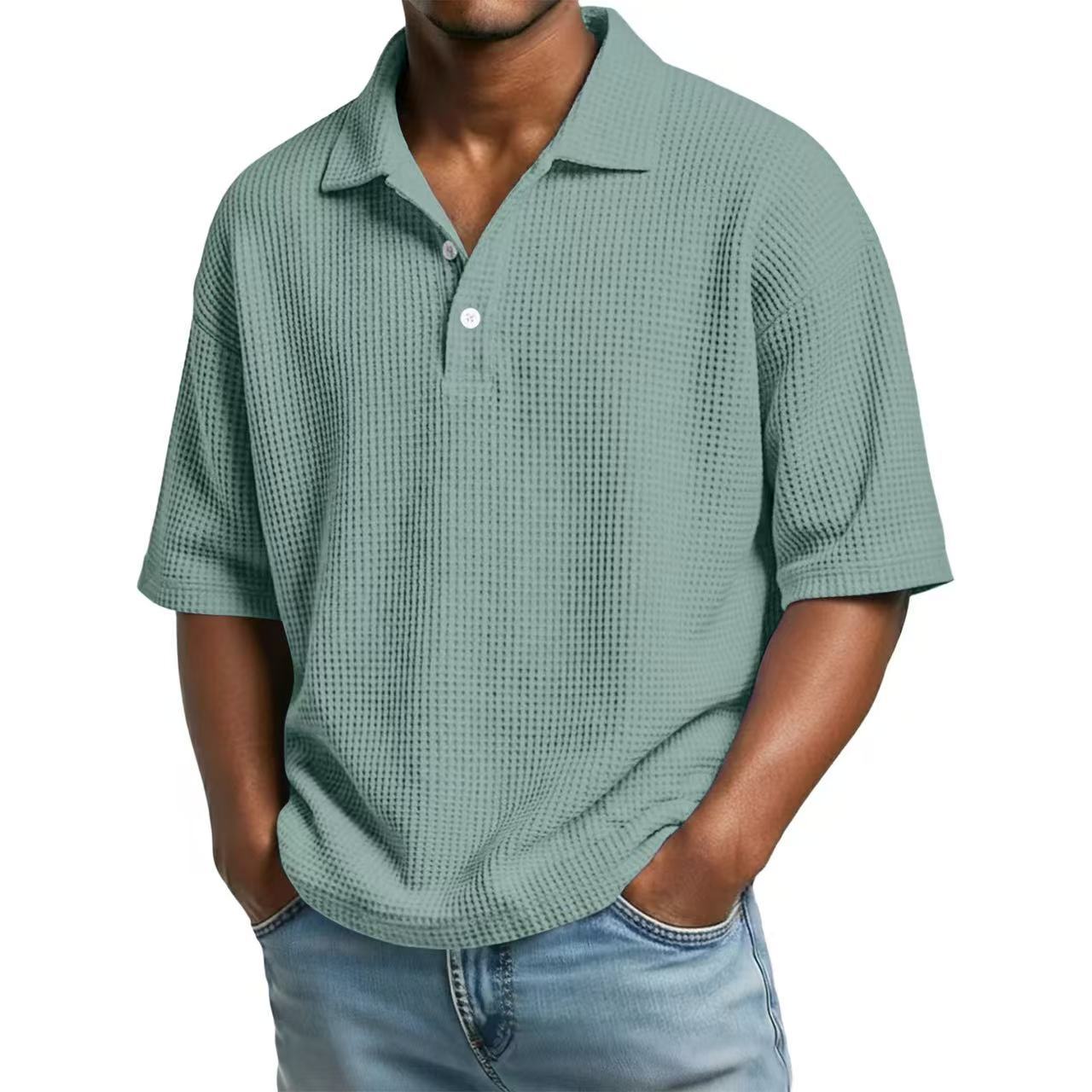 Classic Solid Polo, Breathable & Comfort Fit for Daily & Business