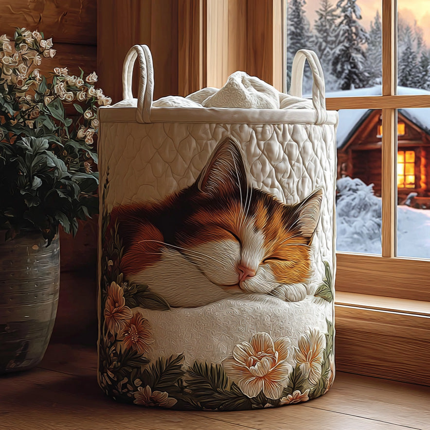 Cat Quilted Laundry Basket NCU0QN041