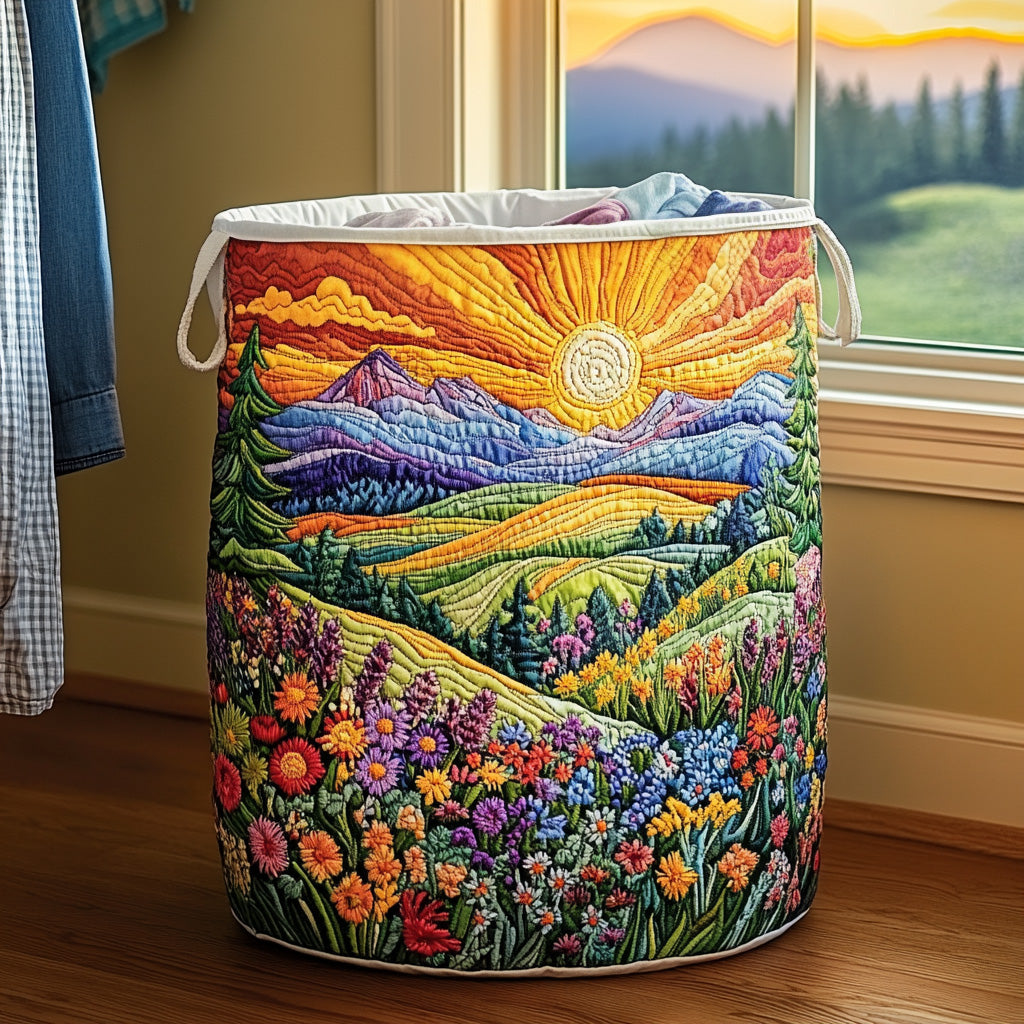 Sunrise Path Quilted Laundry Basket NCU0PVL605