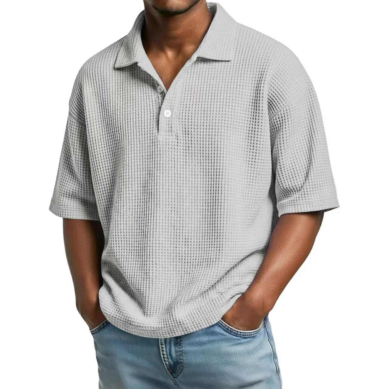 Classic Solid Polo, Breathable & Comfort Fit for Daily & Business