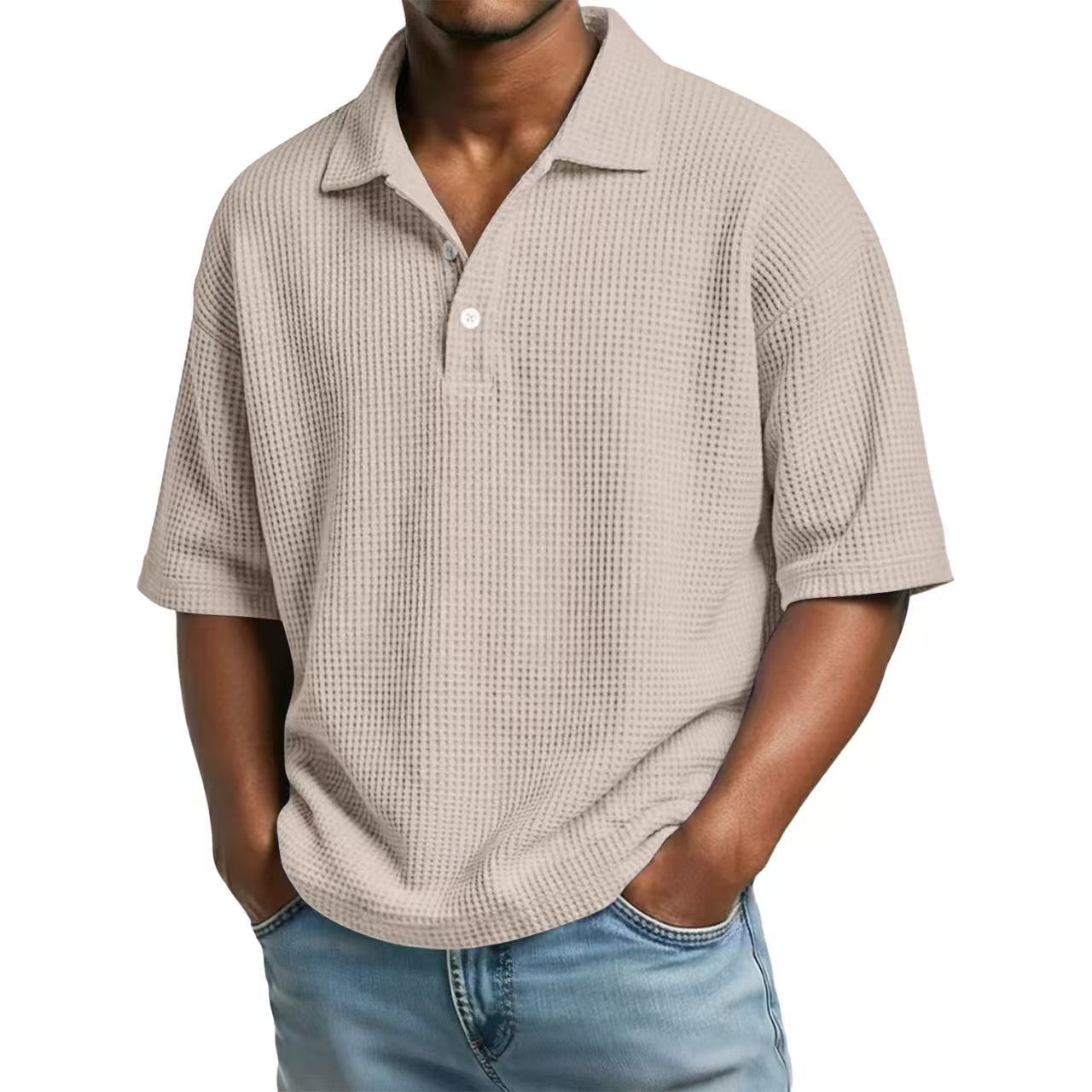 Classic Solid Polo, Breathable & Comfort Fit for Daily & Business
