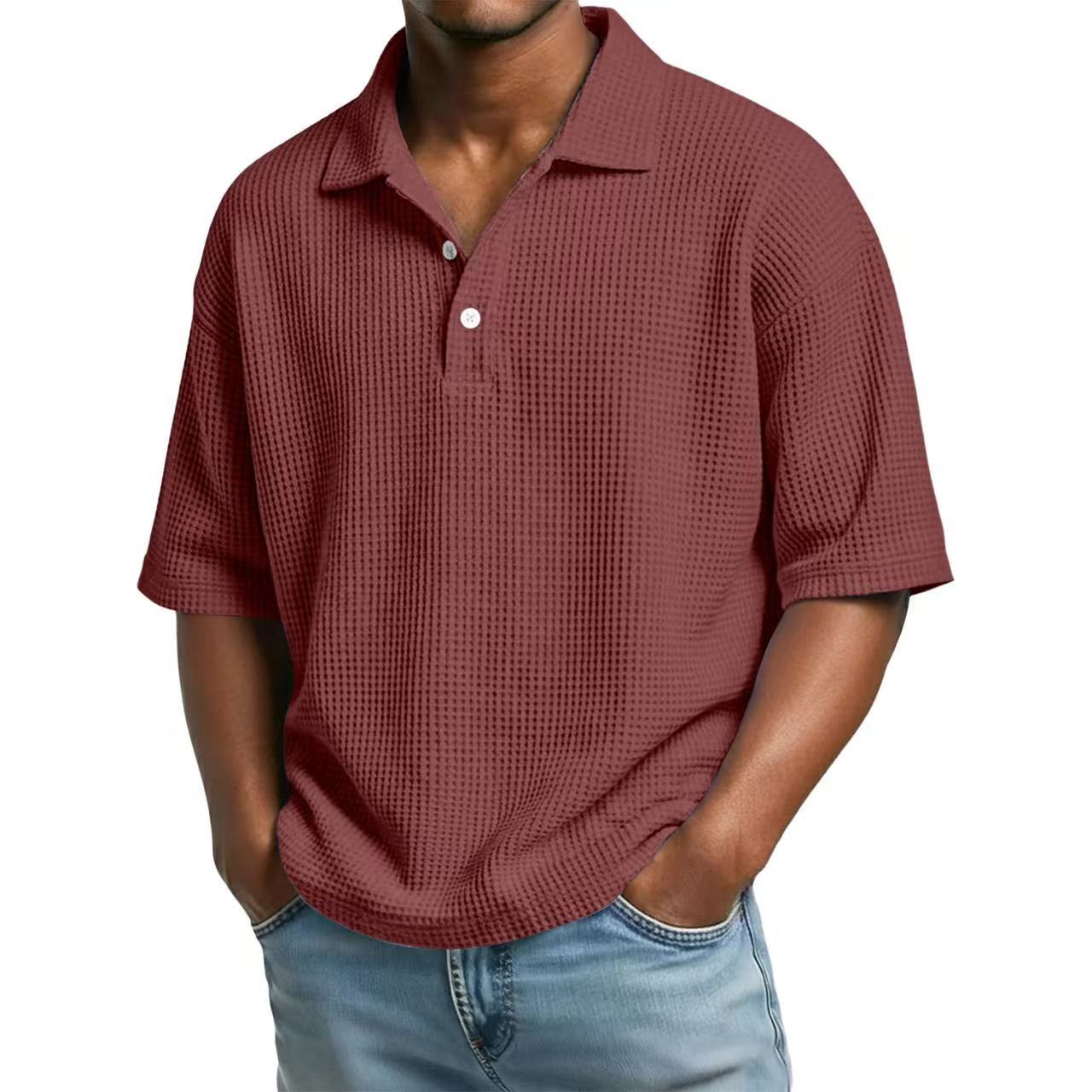 Classic Solid Polo, Breathable & Comfort Fit for Daily & Business