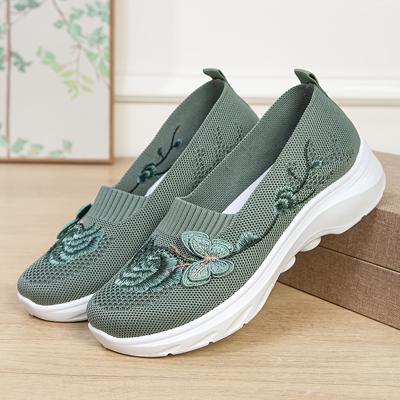 Women's Butterfly Embroidered Loafers