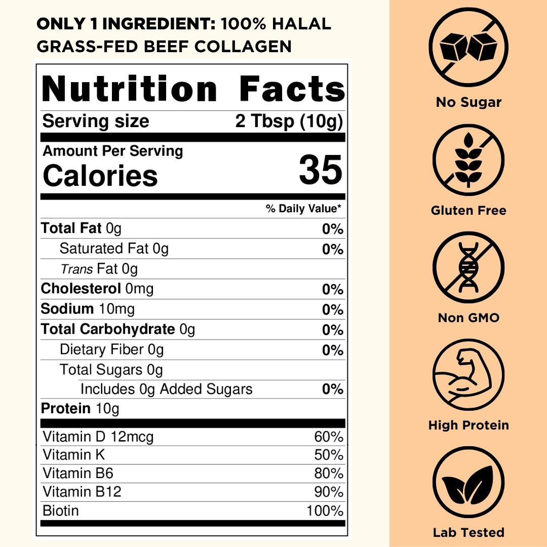 Halal Collagen Protein Powder - Grass Fed