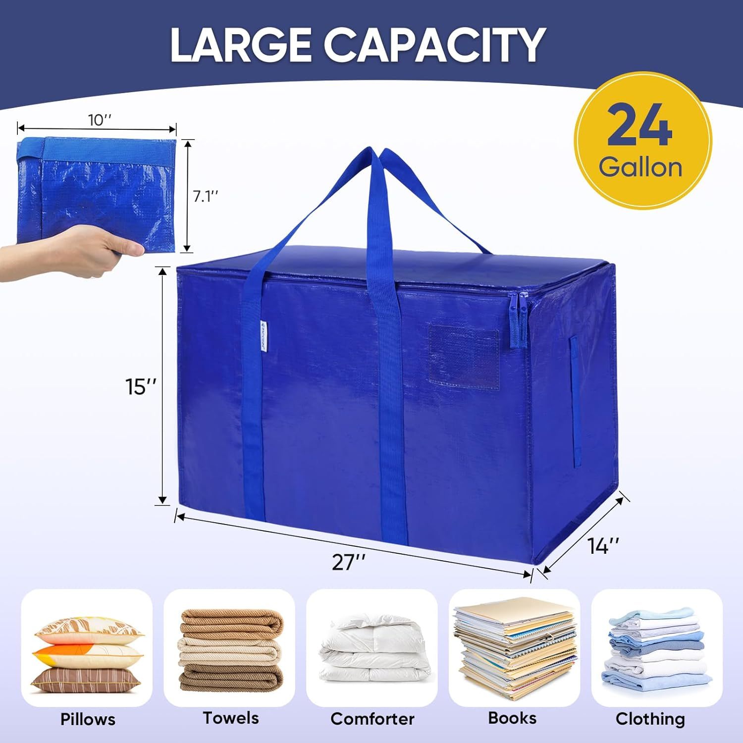 🔥Last Day Promotion 49% OFF💕24 Gallon Extra Large Heavy Duty Foldable Moving Bags
