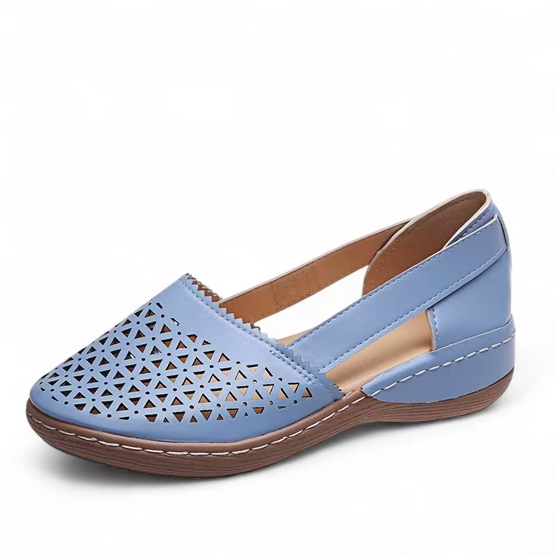 💝Last Day 70% OFF⭐Chic Women's Closed Toe Wedges - Wide & Large Size, Pain-Relief Arch Support