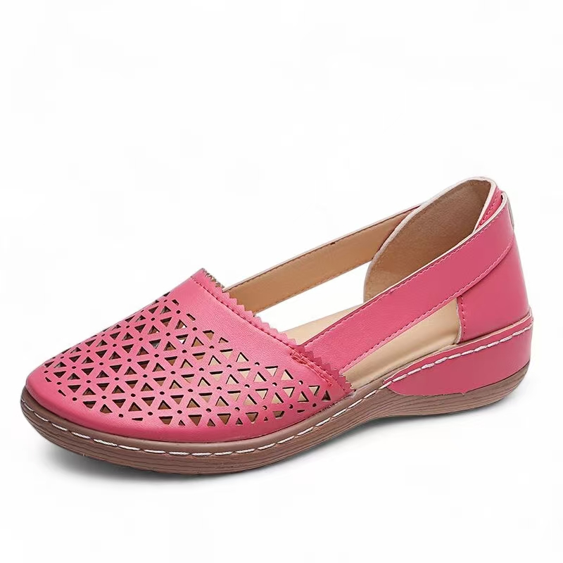💝Last Day 70% OFF⭐Chic Women's Closed Toe Wedges - Wide & Large Size, Pain-Relief Arch Support