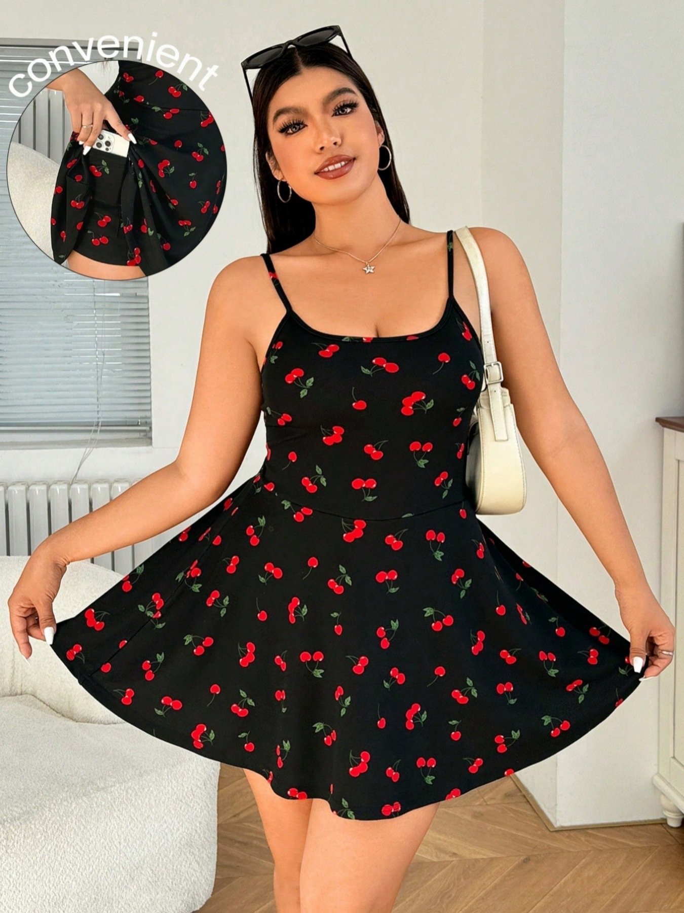 💖Spring Hot Sale 49% OFF🎁Plain Backless Pocket 2 in 1 Cami Dress