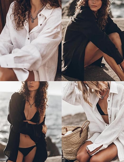 ☀️Summer Hot Sale 49% OFF🌈Women's Cotton and Linen Casual Single-Breasted Pleated Lapel Shirt