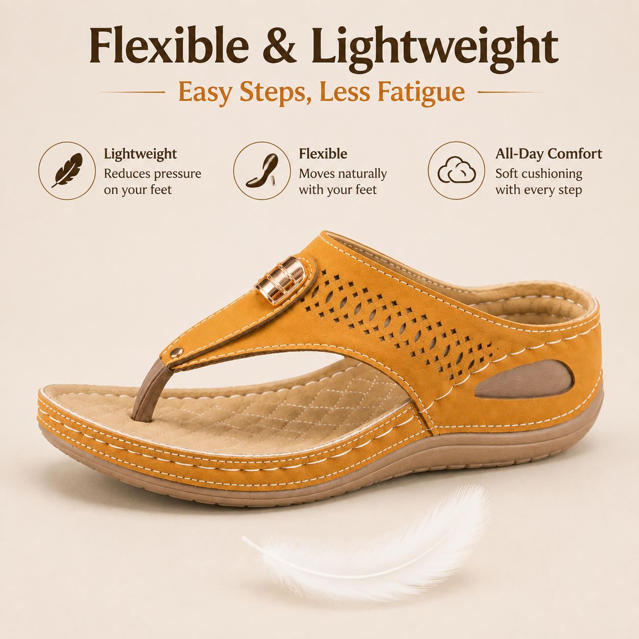 LAST DAY 70% OFF ✨ Women’s Breathable Comfort Walking Sandals – Arch Support & Non-Slip Sole