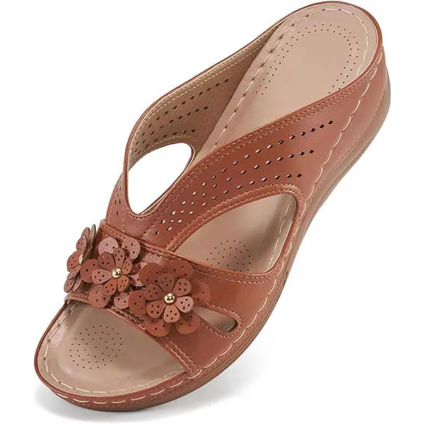 🌞LAST DAY 70% OFF⏰Women's Flowers Decor Arch Support Sandals