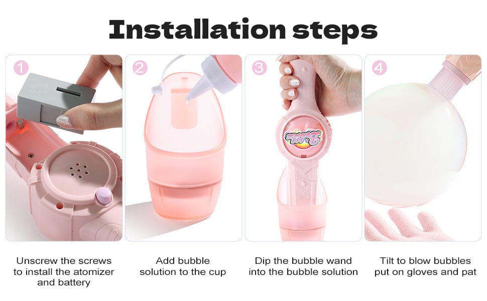 magic bubble machine with gloves
