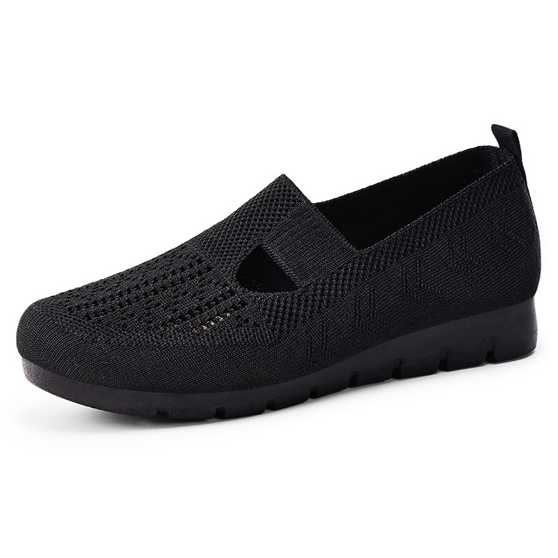🔥Last day! 70% off!Flyknit Breathable Low Top Pumps Female  Solid Color Sneakers