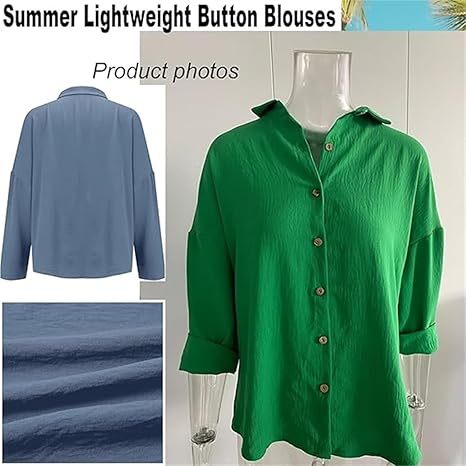 ☀️Summer Hot Sale 49% OFF🌈Women's Cotton and Linen Casual Single-Breasted Pleated Lapel Shirt
