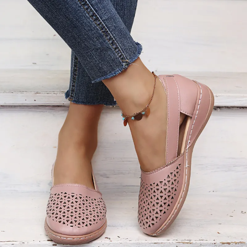💝Last Day 70% OFF⭐Chic Women's Closed Toe Wedges - Wide & Large Size, Pain-Relief Arch Support