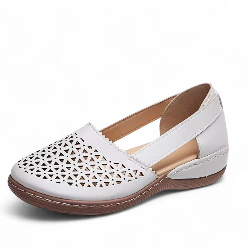 💝Last Day 70% OFF⭐Chic Women's Closed Toe Wedges - Wide & Large Size, Pain-Relief Arch Support