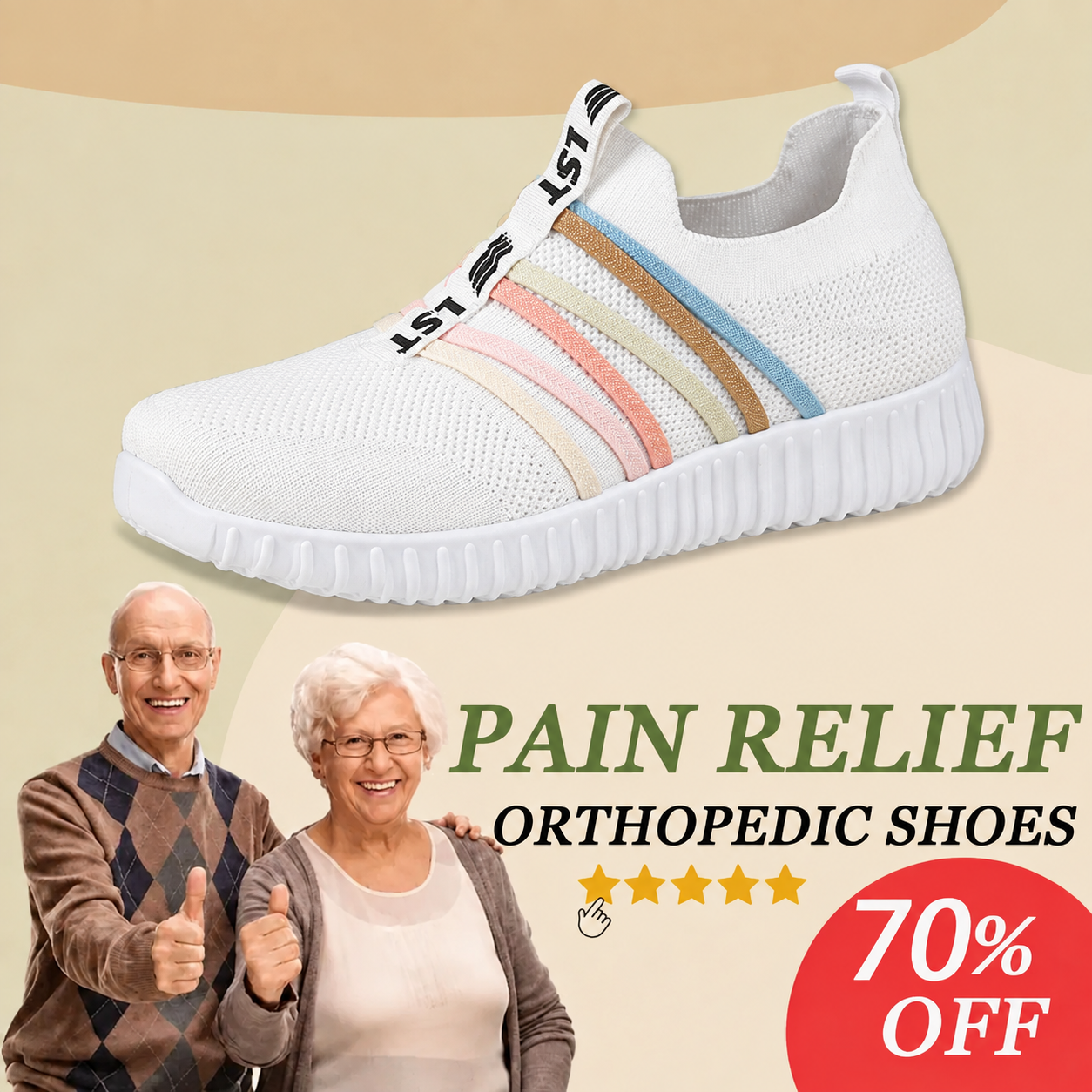 ❤👟Last day! 70% off!🔥Orthopedic shoes suitable for middle-aged and elderly women.