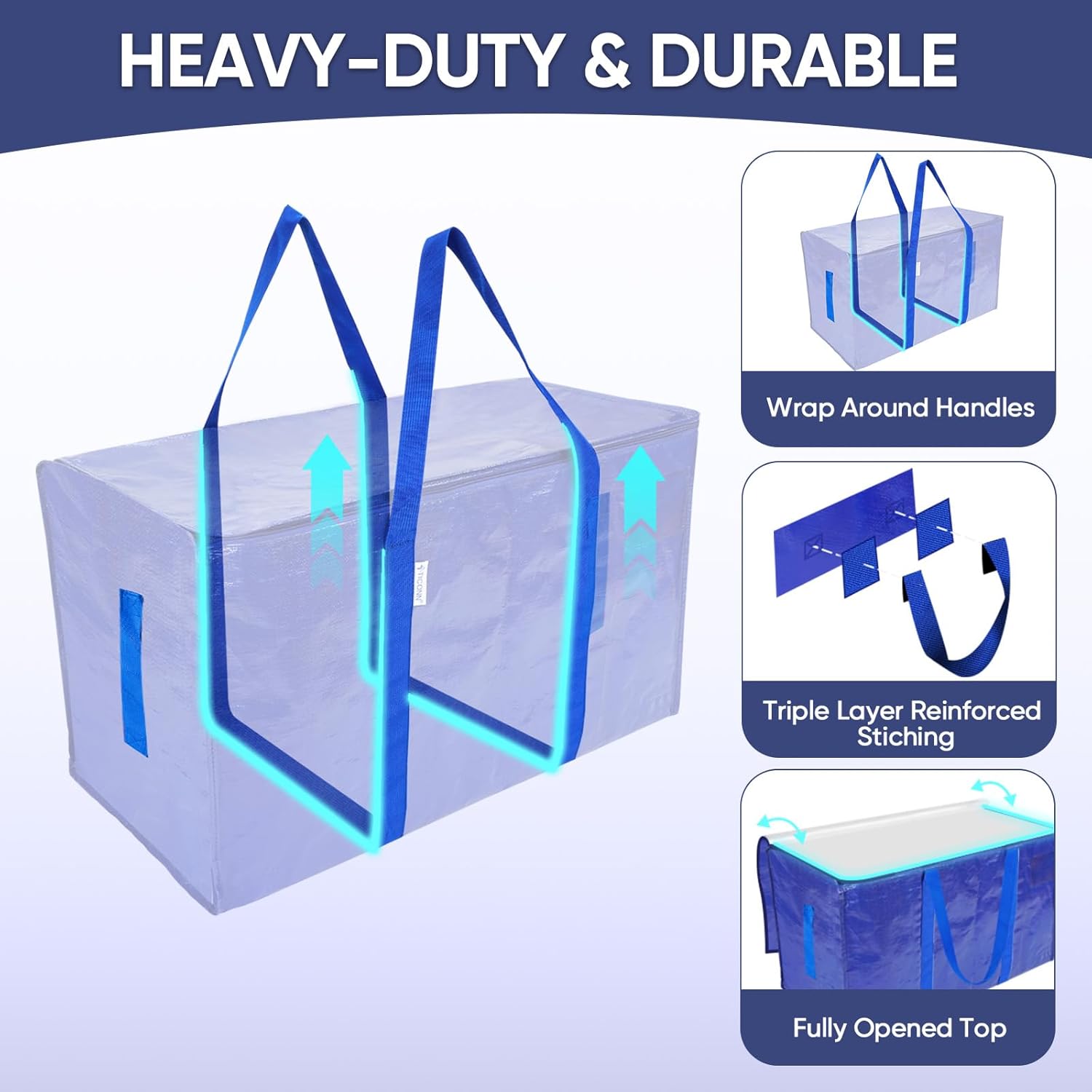 🔥Last Day Promotion 49% OFF💕24 Gallon Extra Large Heavy Duty Foldable Moving Bags
