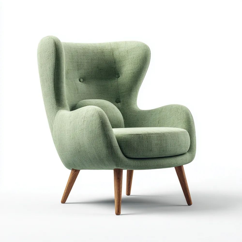 Moderner Sessel Stoff 90x85x100 cm – Hellgrün