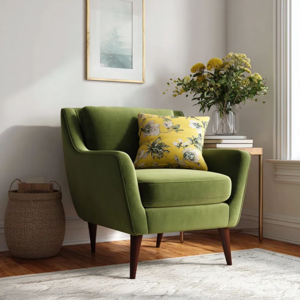 Moderner Sessel aus Samt 75x80x90 cm - Grün
