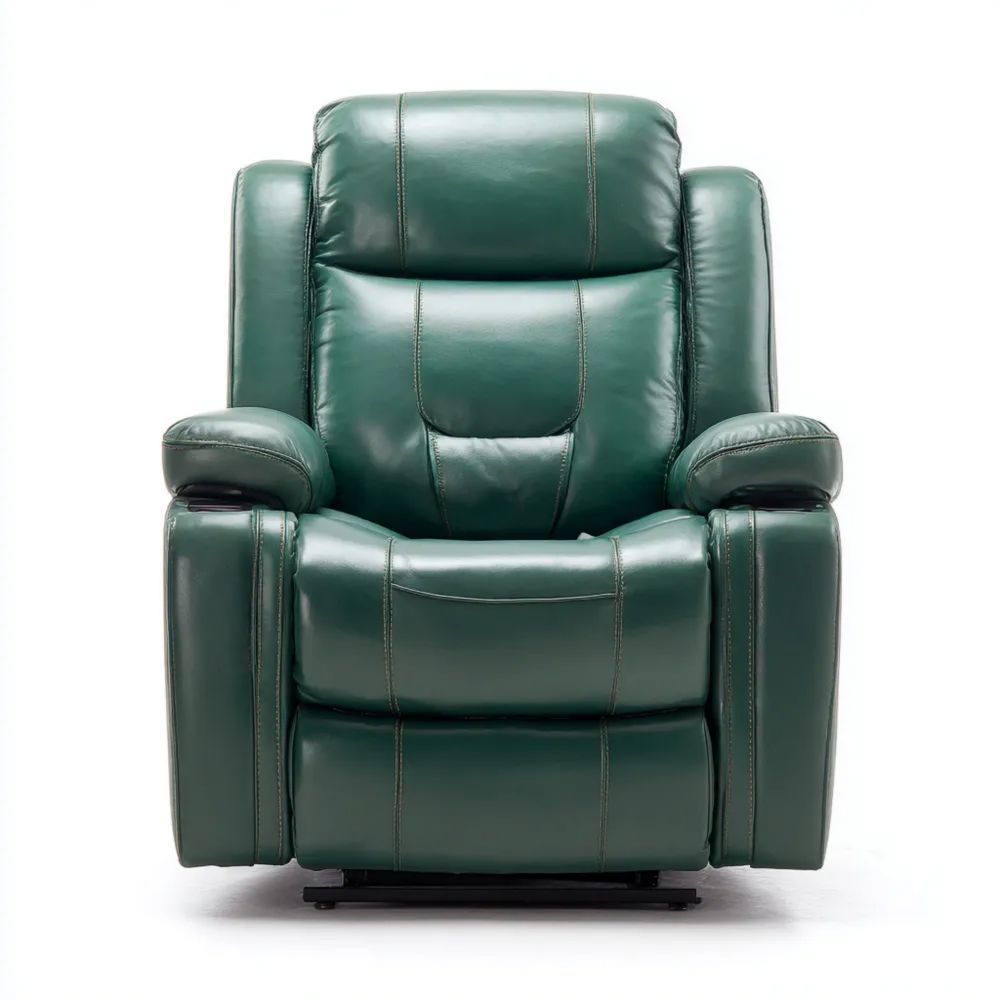 Verstellbarer Relaxstuhl Leder 95x90x100 cm - Grün