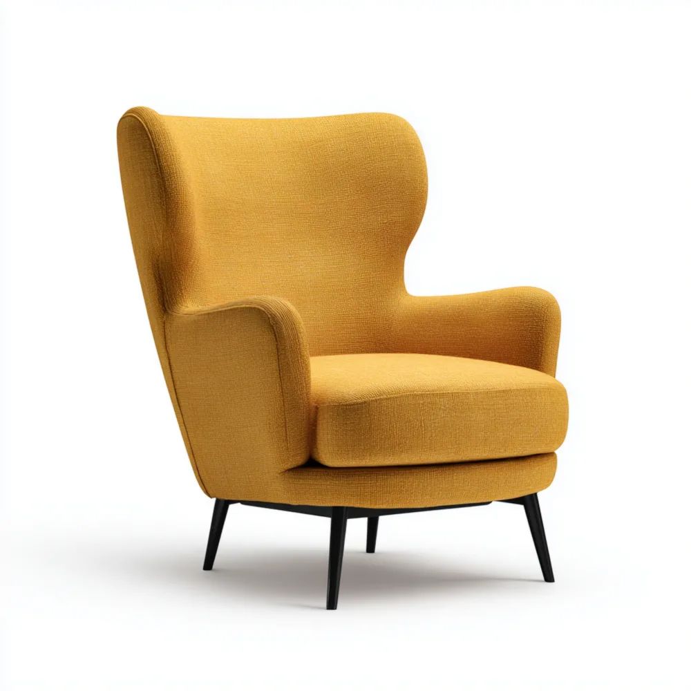 Sessel 70x90x100 cm Stoff - Gelb - Skandinavisches Design