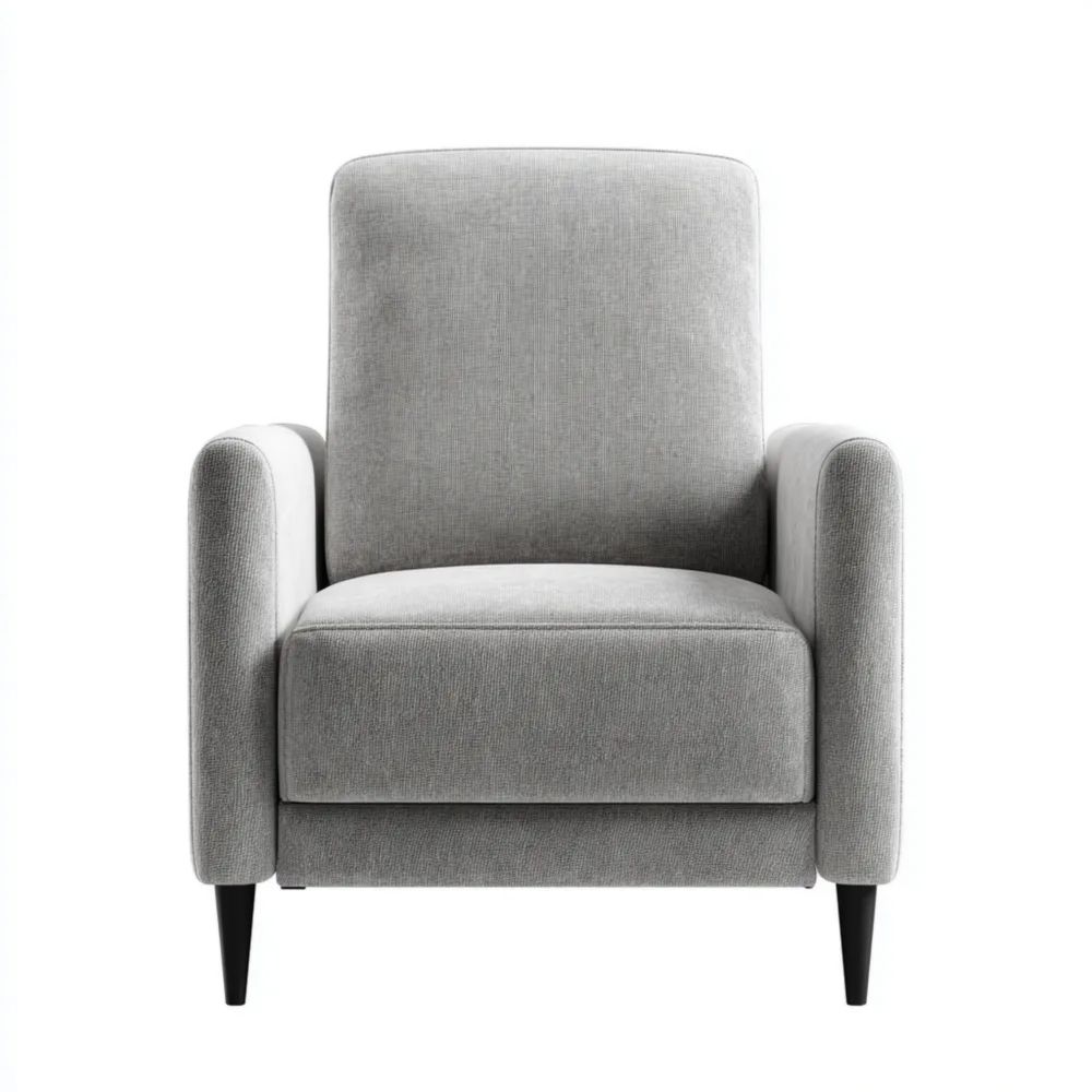 Sessel Stoff 85x80x90 cm – Hellgrau – Modernes Design