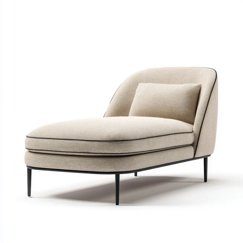 Relaxliege 160x70x90 cm Stoffpolster Beige – Modernes Design