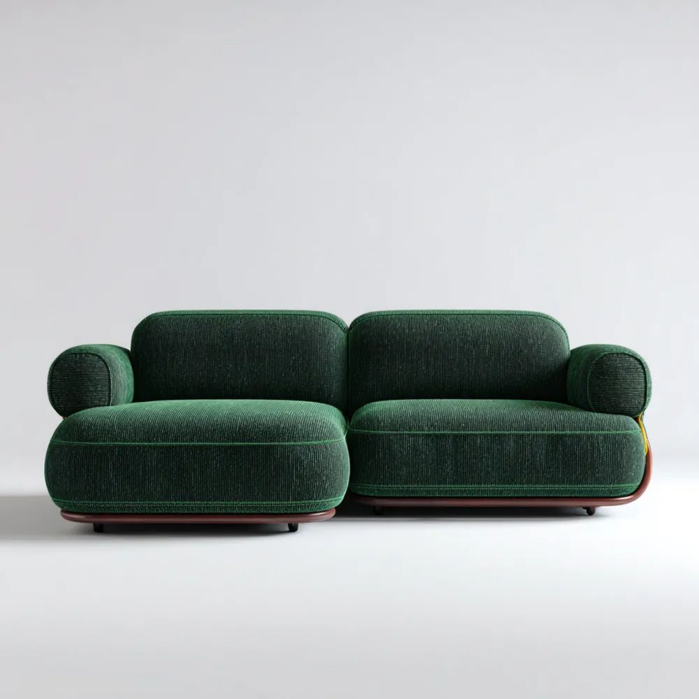 Modulares Sofa-Set Stoff 200x85x85 cm – Dunkelgrün – Modernes Design