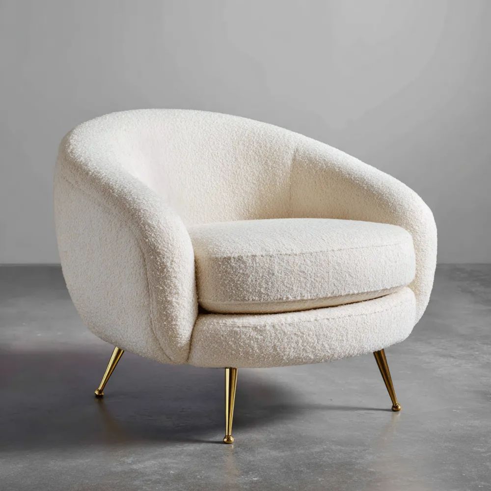 Sessel 70x85x80 cm Stoffbezug Cremeweiß – Komfortdesign