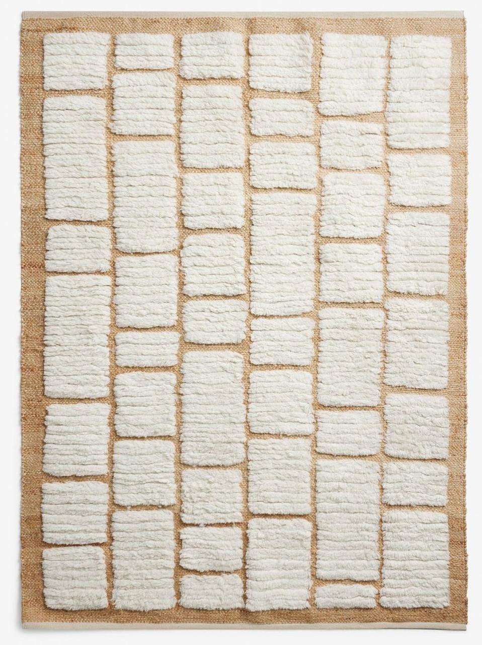 Wool tufted jute rug, antique silent vintage wool jute bohemian kilim rug, small Turkish diamond pattern shaped floor rug, itsl