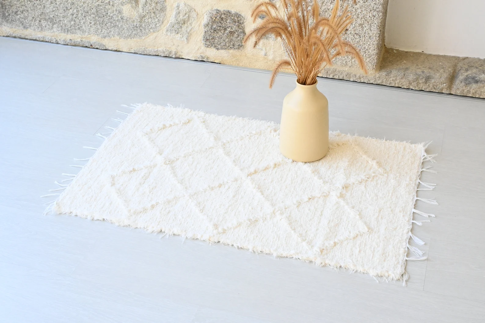 Unique wool oriental small channel doormat