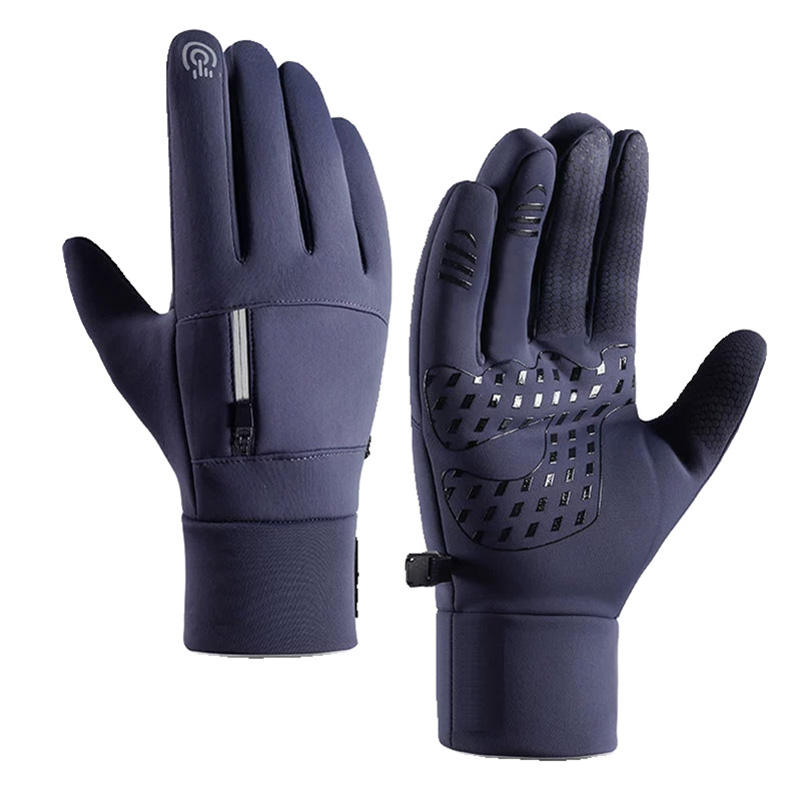 Thickened winter men's cycling gloves, with a touchscreen for bicycles, waterproof and slip-resistant.