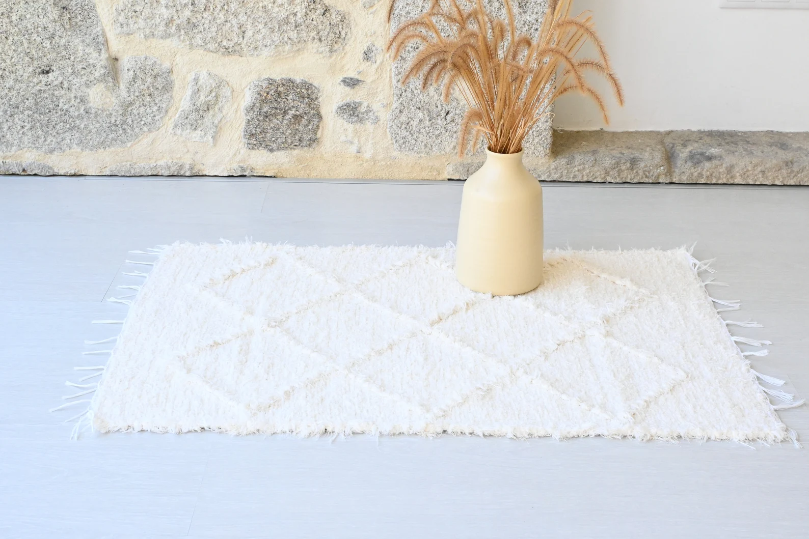 Unique wool oriental small channel doormat