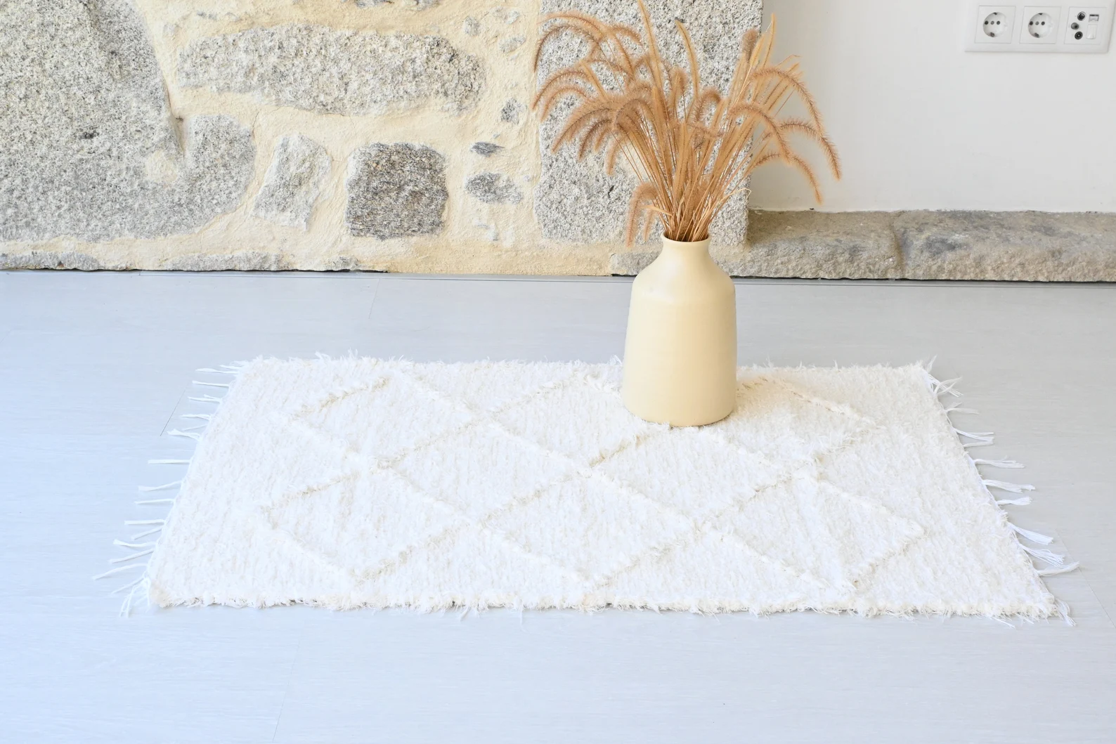 Unique wool oriental small channel doormat