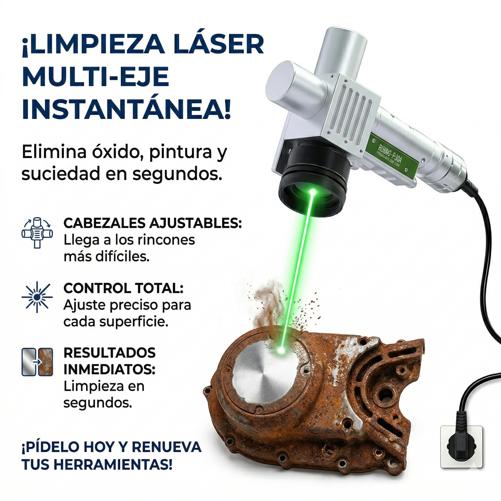 Limpiador de pulsos portátil FWH50-P30A: Admite 11 programas de limpieza distintos de 7 niveles, lo que permite alternar fácilmente entre los diferentes modos de limpieza.