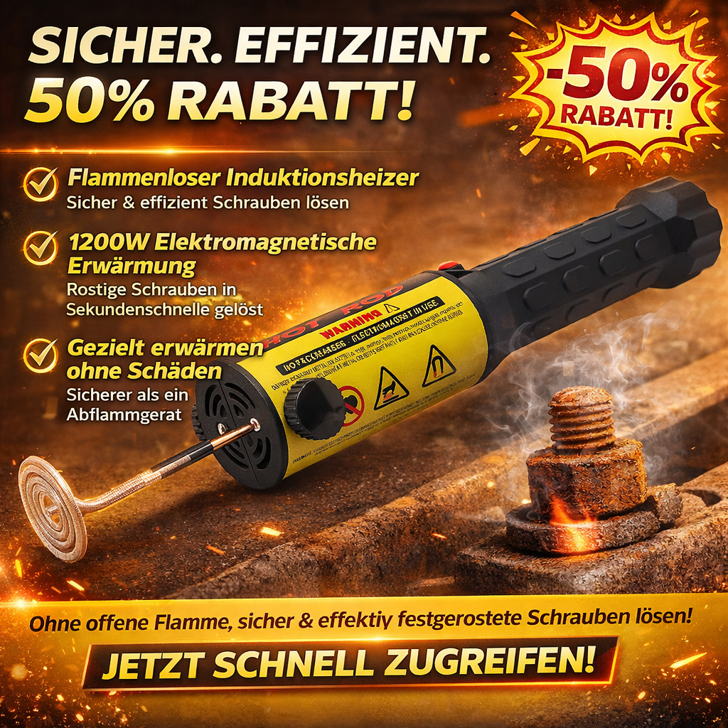 Handliches magnetisches Induktionsheizgerät | Betriebsbereit in 30 Sekunden · Funkenfrei · Konstante Temperaturregelung · Professionelles Heizgerät