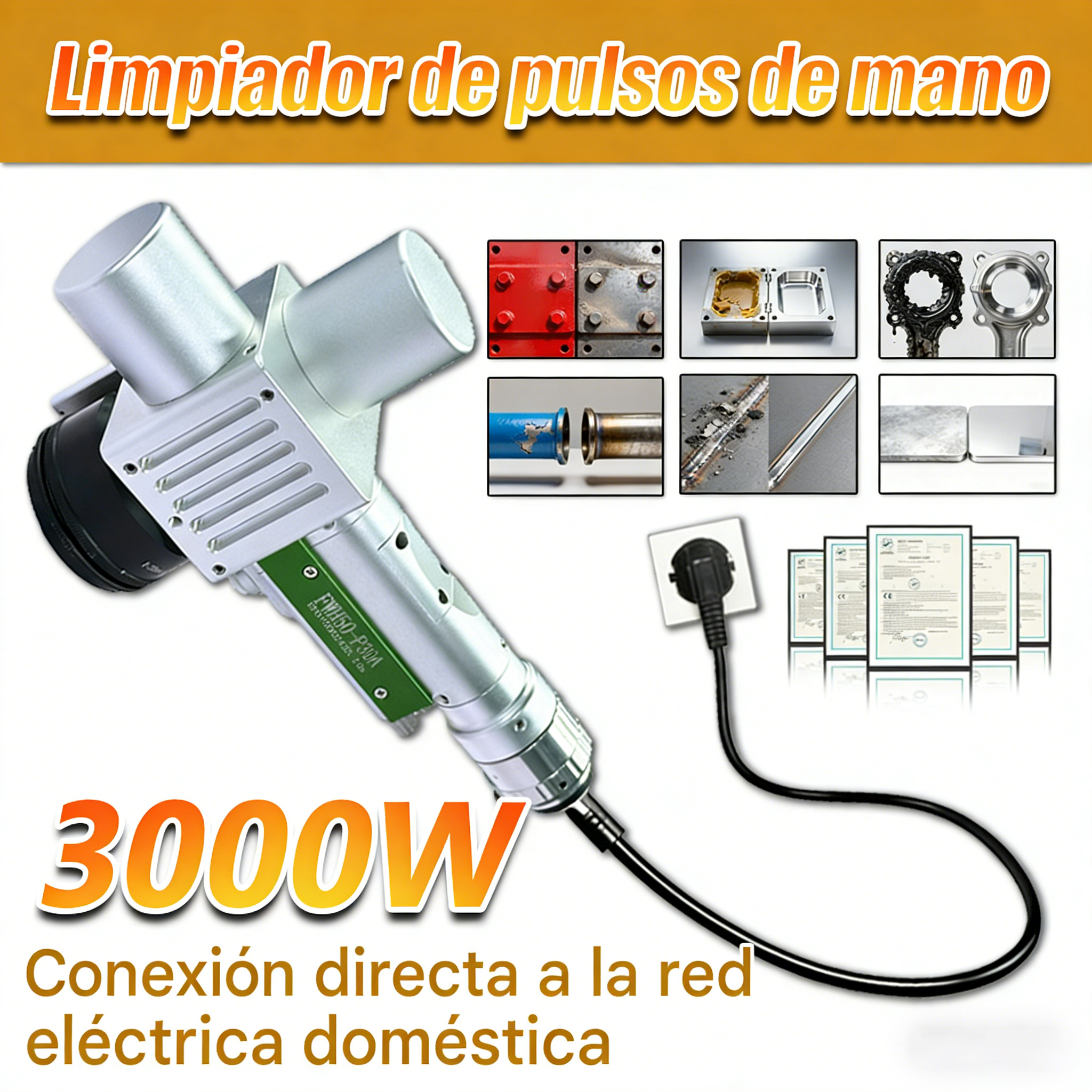 Limpiador de pulsos portátil FWH50-P30A: Admite 11 programas de limpieza distintos de 7 niveles, lo que permite alternar fácilmente entre los diferentes modos de limpieza.