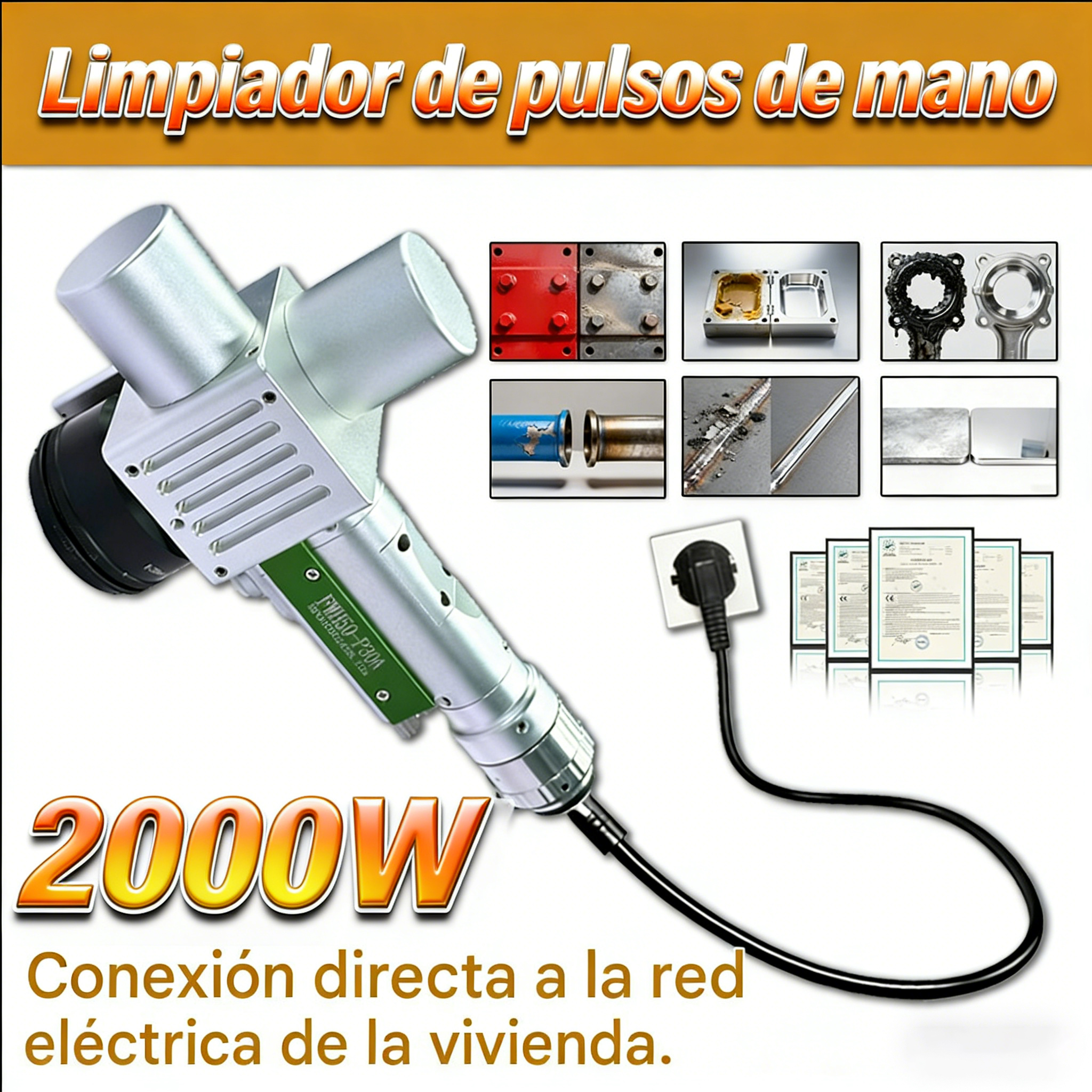 Limpiador de pulsos portátil FWH50-P30A: Admite 11 programas de limpieza distintos de 7 niveles, lo que permite alternar fácilmente entre los diferentes modos de limpieza.