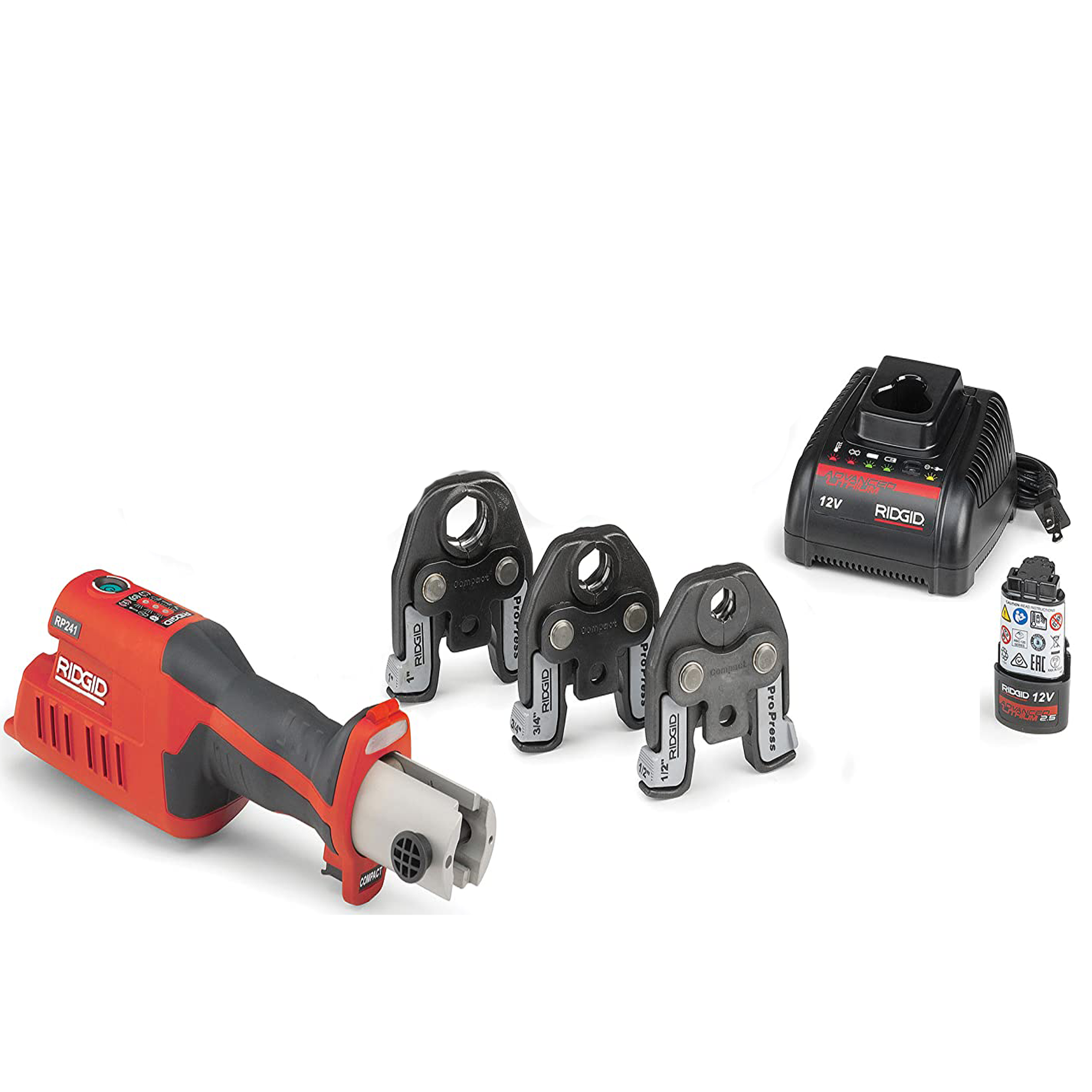 RIDGID Kompaktpressen-Werkzeugsatz, Modell 57373 RP 241, mit 1/2 ProPress-Klemme