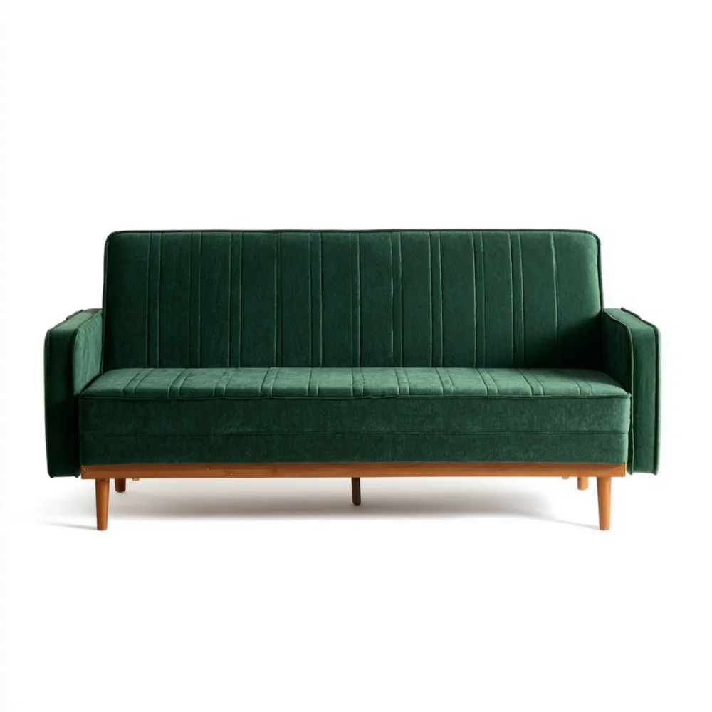 Divano a due posti Velluto 180x85x75 cm - Verde - Design Moderno