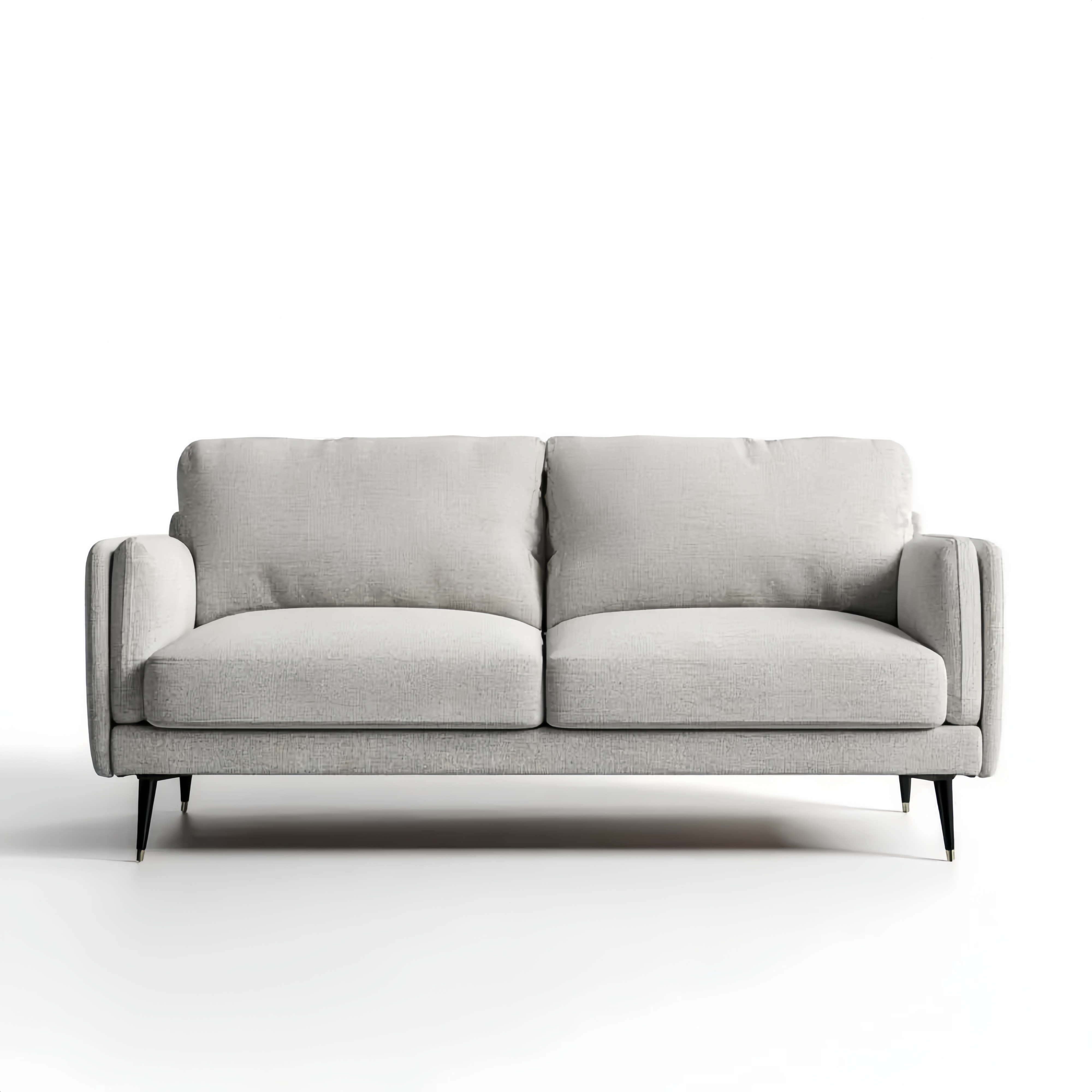 Divano a due posti in tessuto 150x90x80 cm - Grigio Chiaro