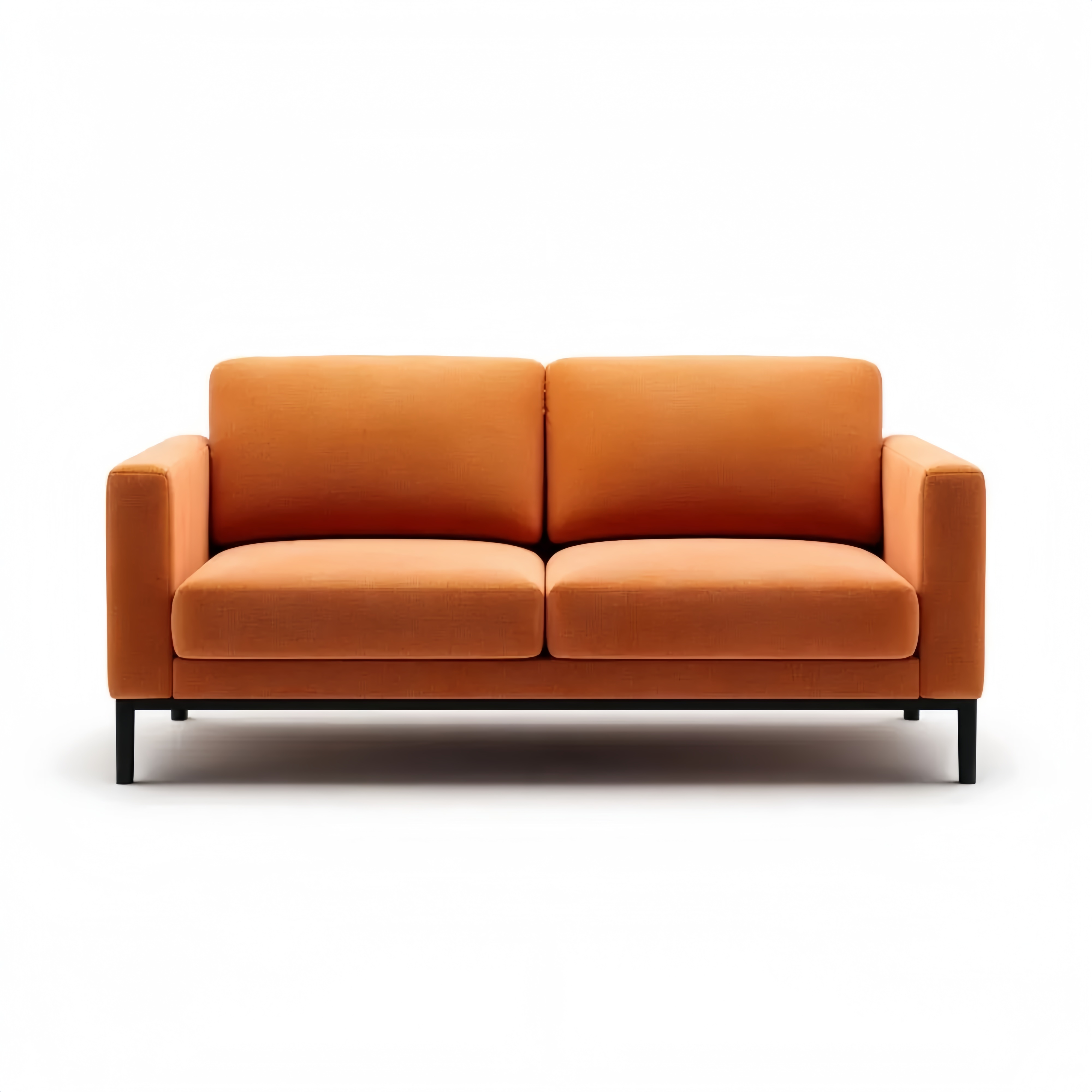 Divano a due posti 160x85x75 cm – Arancione – Design Moderno