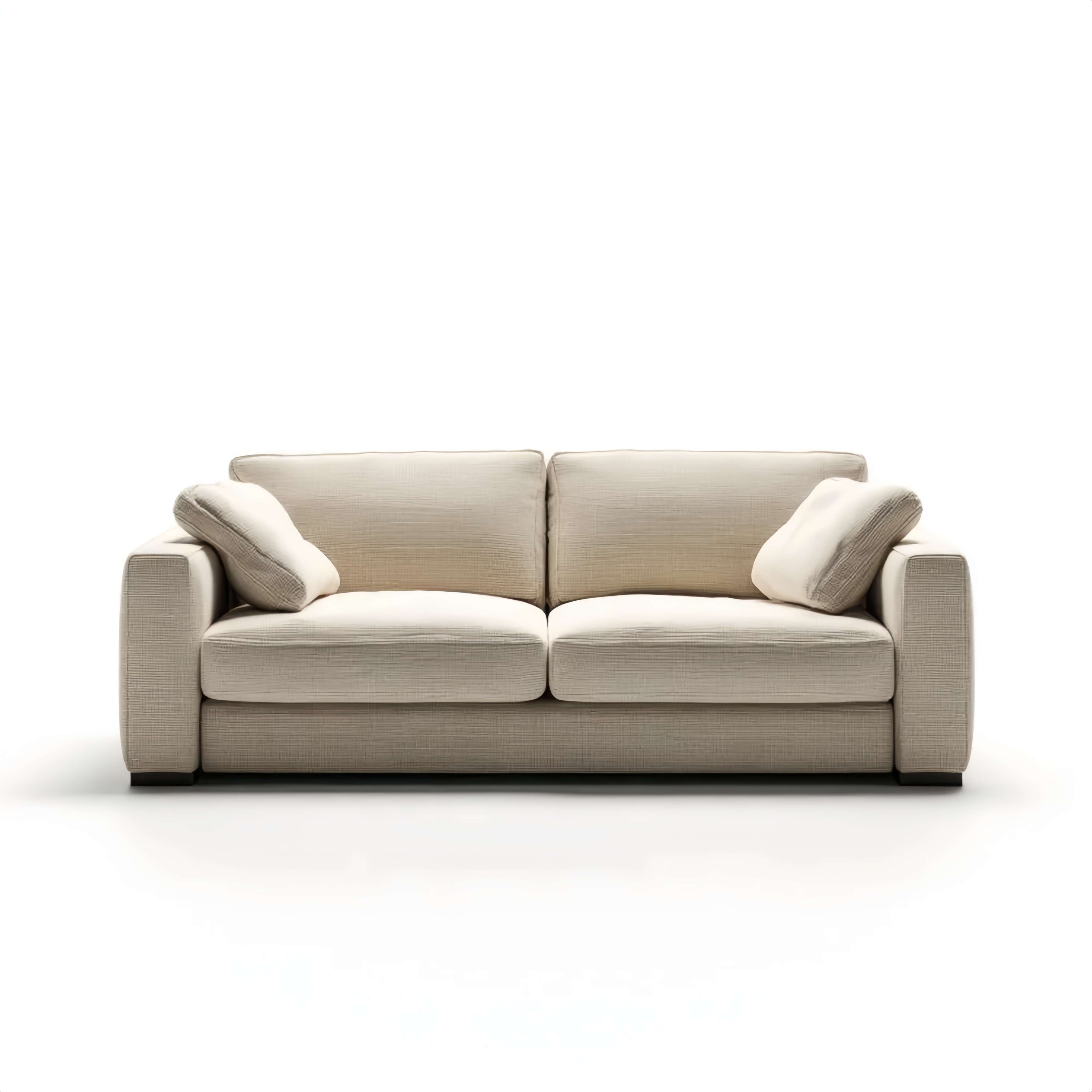 Divano a due posti in tessuto 180x95x85 cm - Beige - Design moderno