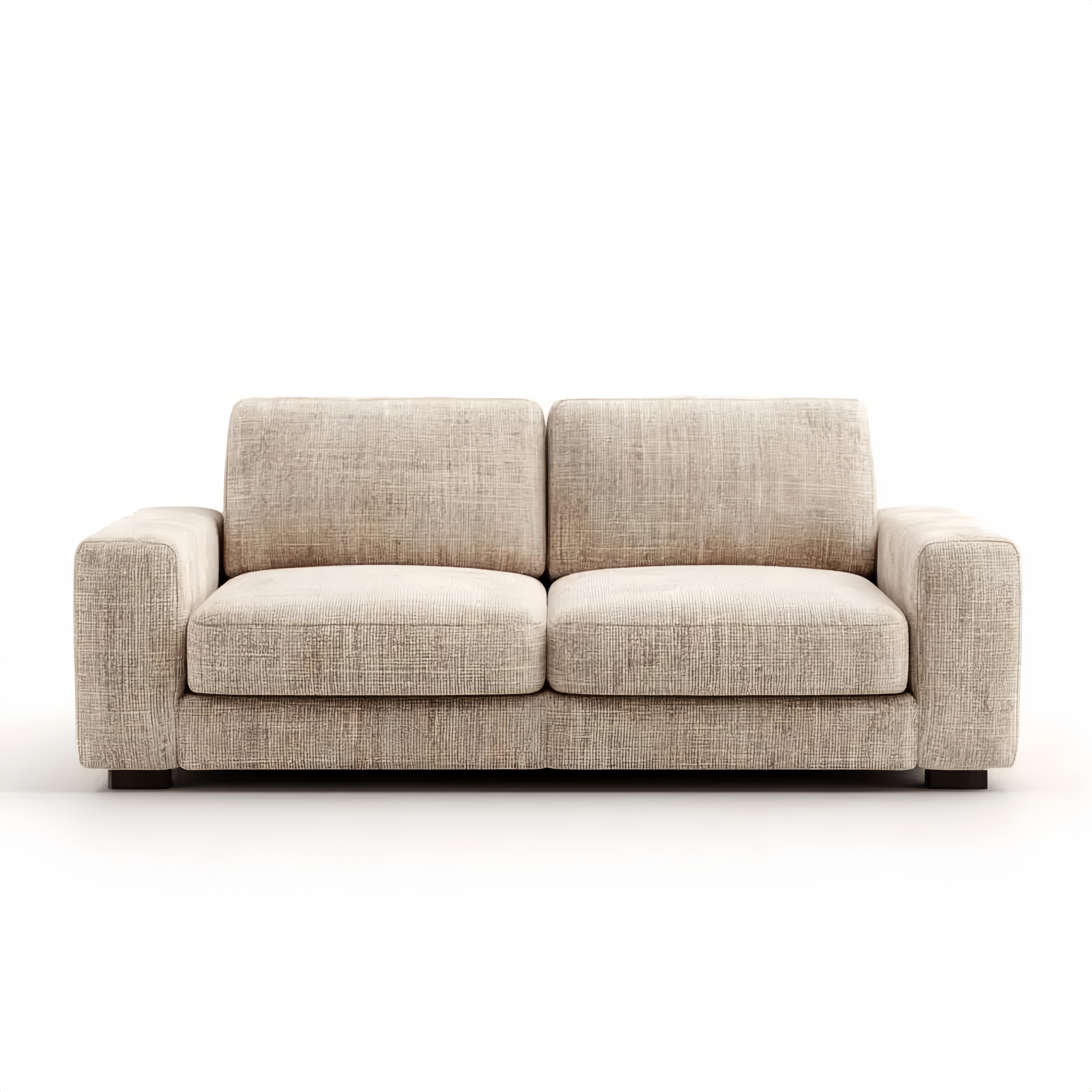 Divano a Due Posti in Tessuto 150x90x85 cm - Beige - Design Moderno