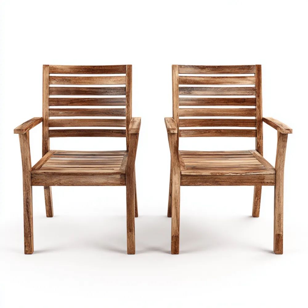 Sedie da esterno in legno 60x60x90 cm – Design classico